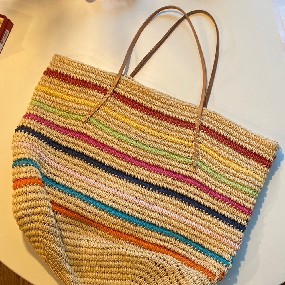 Bujibaja Straw Rainbow Tote